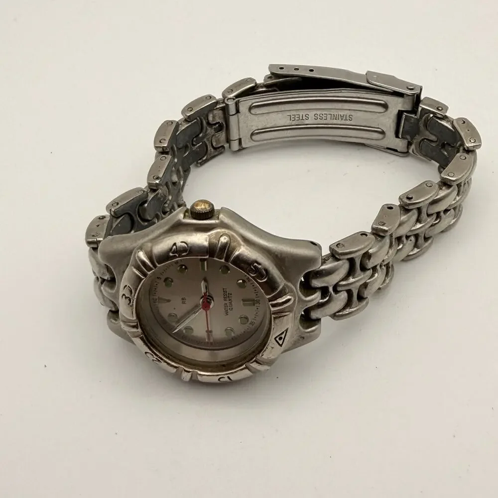 Vintage RB Sport Quartz Bracelet Watch - Silver-Tone Working New Battery